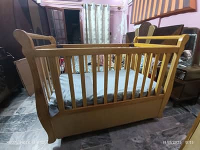 baby cot for sale, wooden baby cot, big size Baby cot with double ma