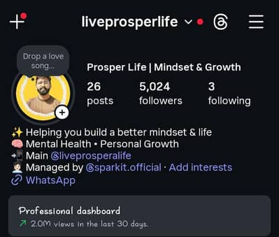 Instagram page for sale 5k follower 2.1 reach