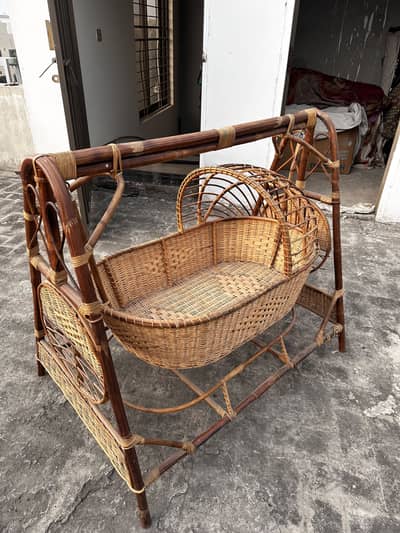 baby swing in bamboo