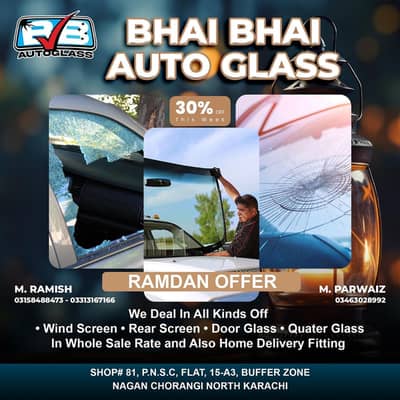 windscreen 30% off ramdan offer ,, windshield rearscreen door glass