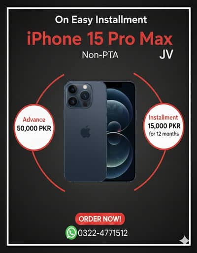 Apple iPhone 15 Pro Max Non Pta JV On Easy Installment