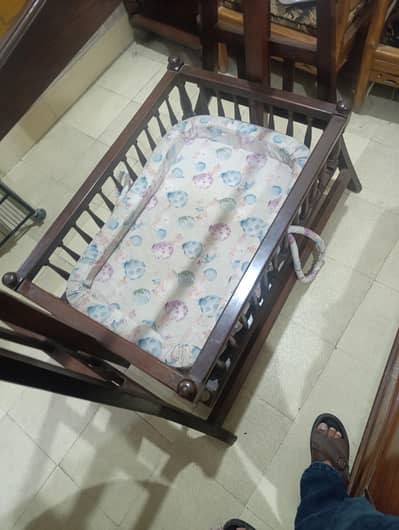 Kids Wooden Swing Bed/ Jhoola