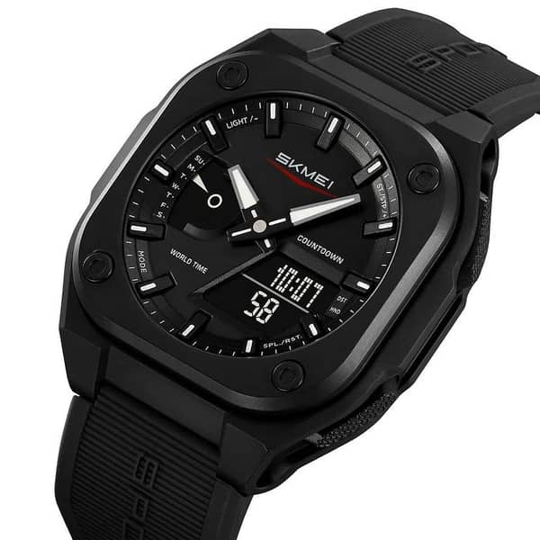 Skmei – 2328 – World Master Dual Display Watch – Black