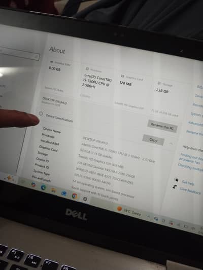 Dell core i5 7 gen gray color