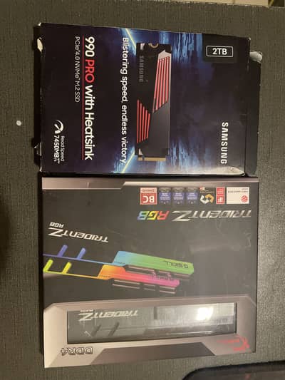 G skill Trident Z and Samsung 990pro 2tb NVME