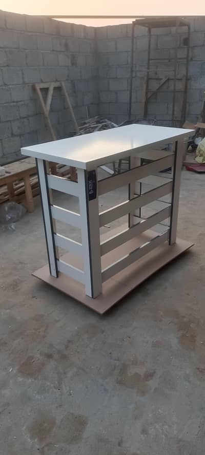 Multi-purpose Woden table -computer desk and iron stand