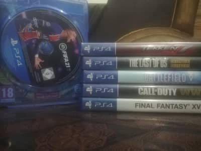 Tekken7, lastofus1, battlefield5, finalfantasyxv, fifa21, codww2