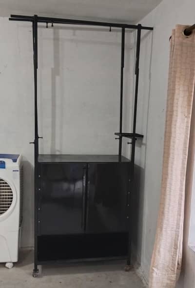 Iron stand in black colour