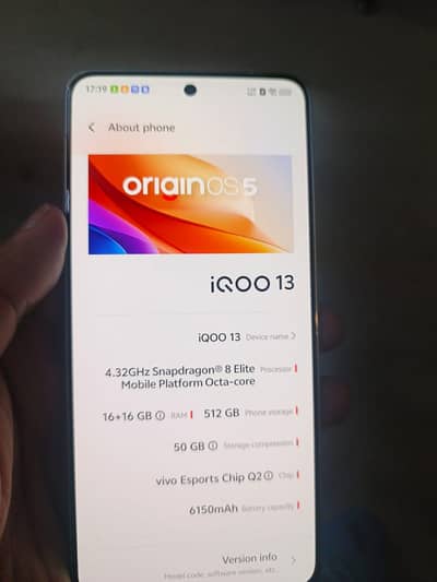 iqoo 13 16 Gb 512 Gb 4 month sim time available just kit ha