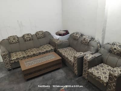6 Seater Sofa Set for Sale – Good Condition – 45,000