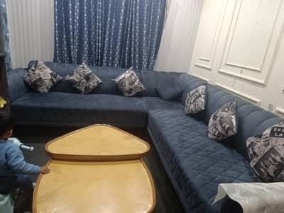 L shape 7 seater sofa