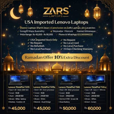 Lenovo T470 T470s T580 T14 Gen 1 ThinkPad Laptops USA