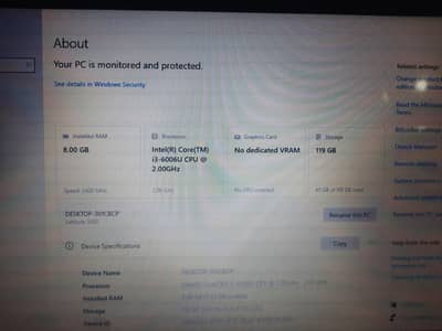 Fast & Reliable Core i3 6th Gen Laptop – 8GB RAM, 128GB SSD