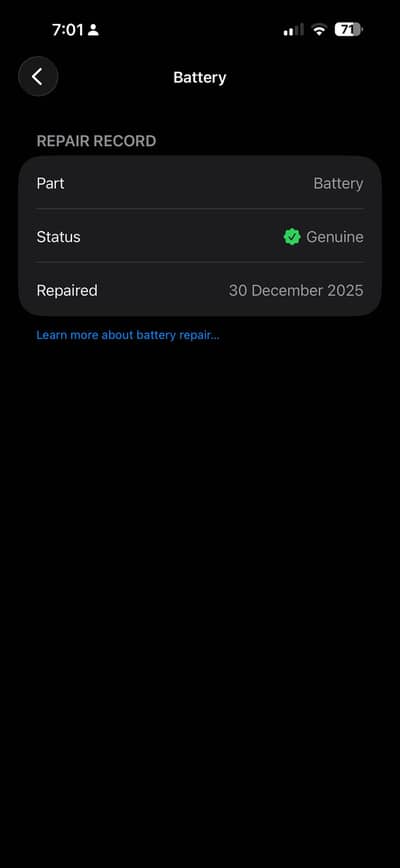 Iphone 16Pro Max 256gB original Battery by Apple 100%