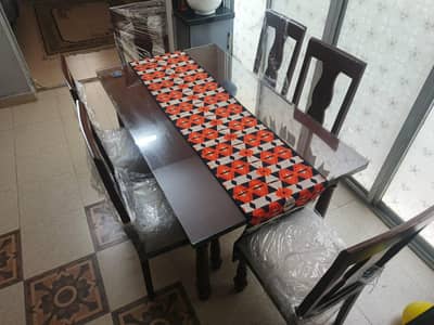 6 seater dining table and chairs