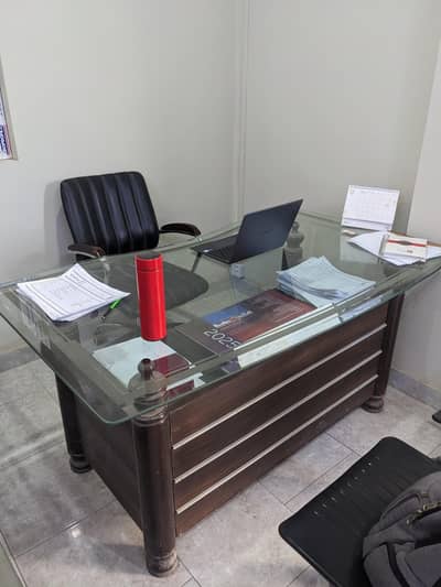Office Table With Glass Top