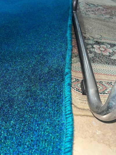 New Unused 14x12 carpet - Firuze Blue carpet (Teal) | 2 side border