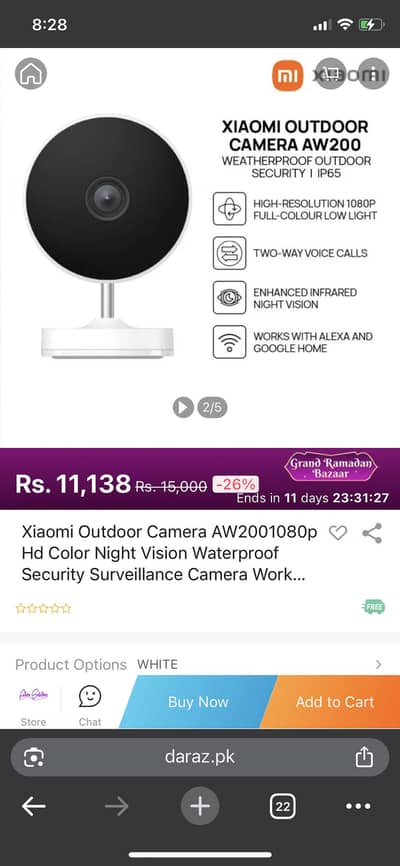 2mp dhaua camera 10/10 condition