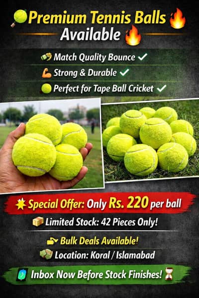 Tournament Tennis balls Available