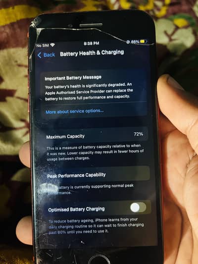 iPhone 8 non pta 64gb battery health 72