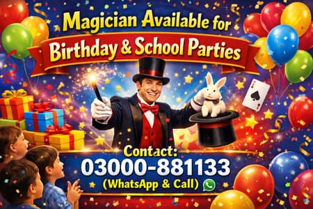 Magician available | Balloons Decoretion | Jumping Castle | Magic sho
