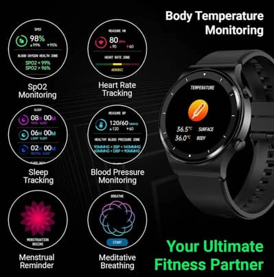 Smart Watch FIRE BOLTT 360 Black Pro virat Kohli Addition