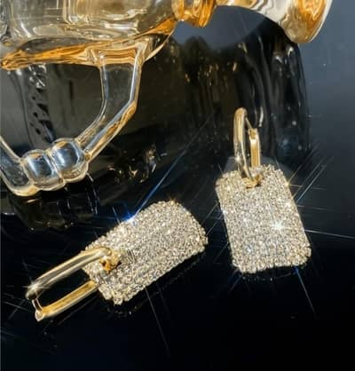 gold pelted earrings