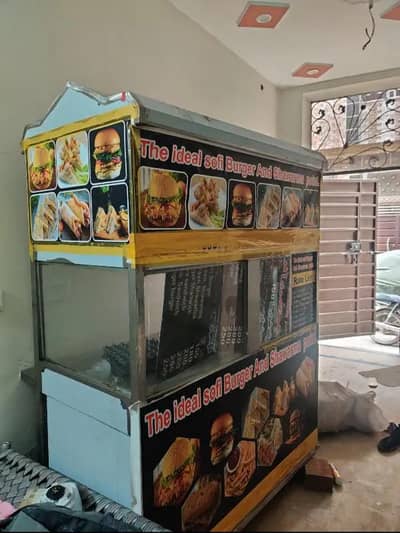 Steel burger counter