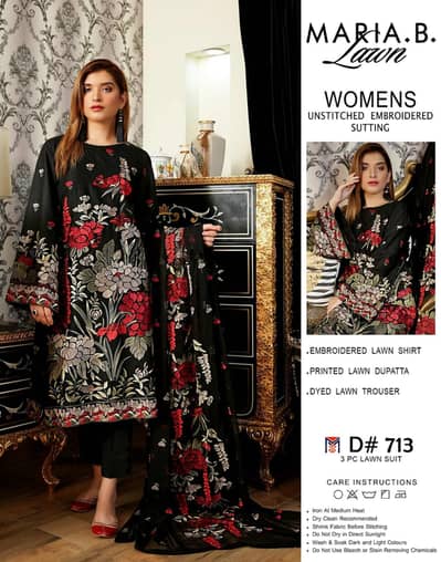 Maria B 3PC EMB Luxury Designer Lawn Vol-04 – Super Wholesale Offer