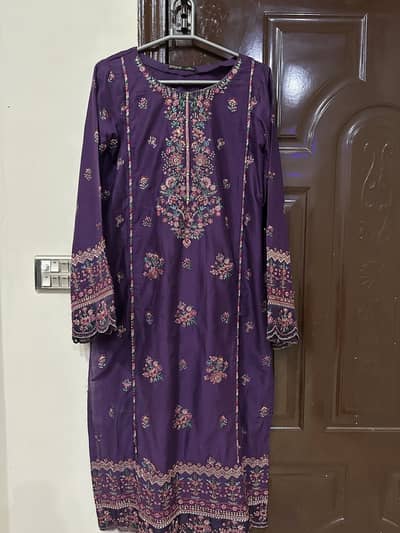 Batik original 3 pcs embroidery dresses for eid