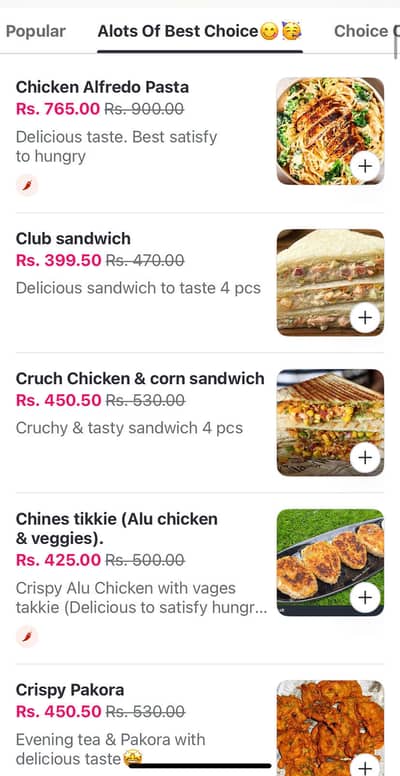 All tasty & delicious food now available in Faisalabad reason price