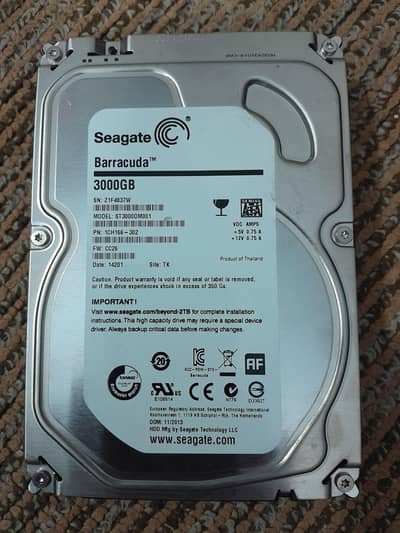 Sale Seagate 3tb Internal Hardisk 100% Health