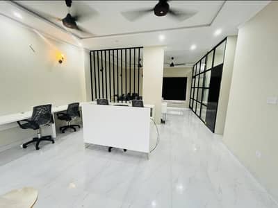 5 Marla Fully Furnished Ground Floor Office for Rent on Main Boulevard Johar Town Prime Commercial Location