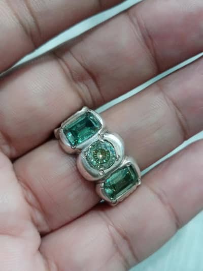 Diamond Mossanite Ring