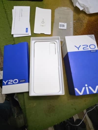 vivo y20 4/64 complete box accessories