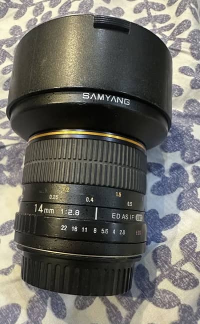 Samyung 14 mm f2.8  manual & Canon 80-200 for Canon full frane