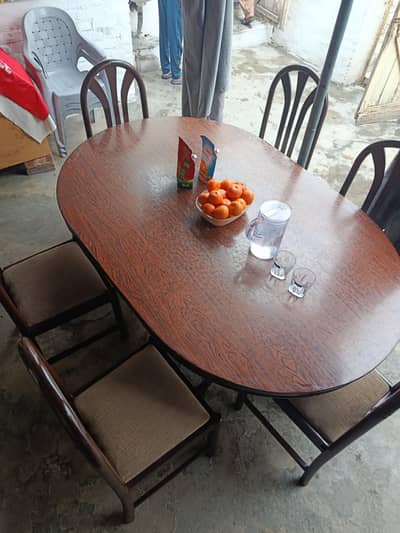 wooden Dining table with chairs