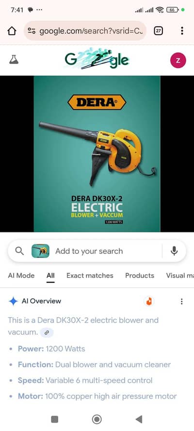 dear blower and vacum