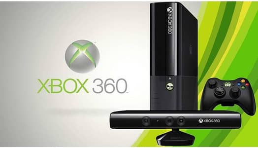 Xbox 360 E Slim with Kinect sensor in excellent working condition.