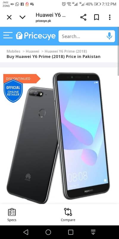 huwaie y6 prime 2018