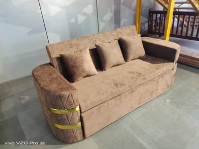 Sofa come bed 2 adad urgent sale delivery b available hai