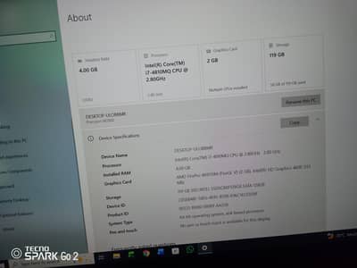 core i7 4th generation 128 SSD