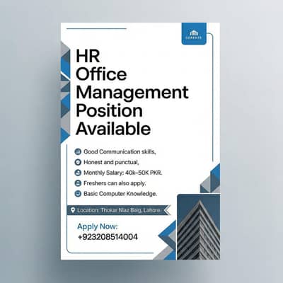 Hirring staaf (male-female) for office management