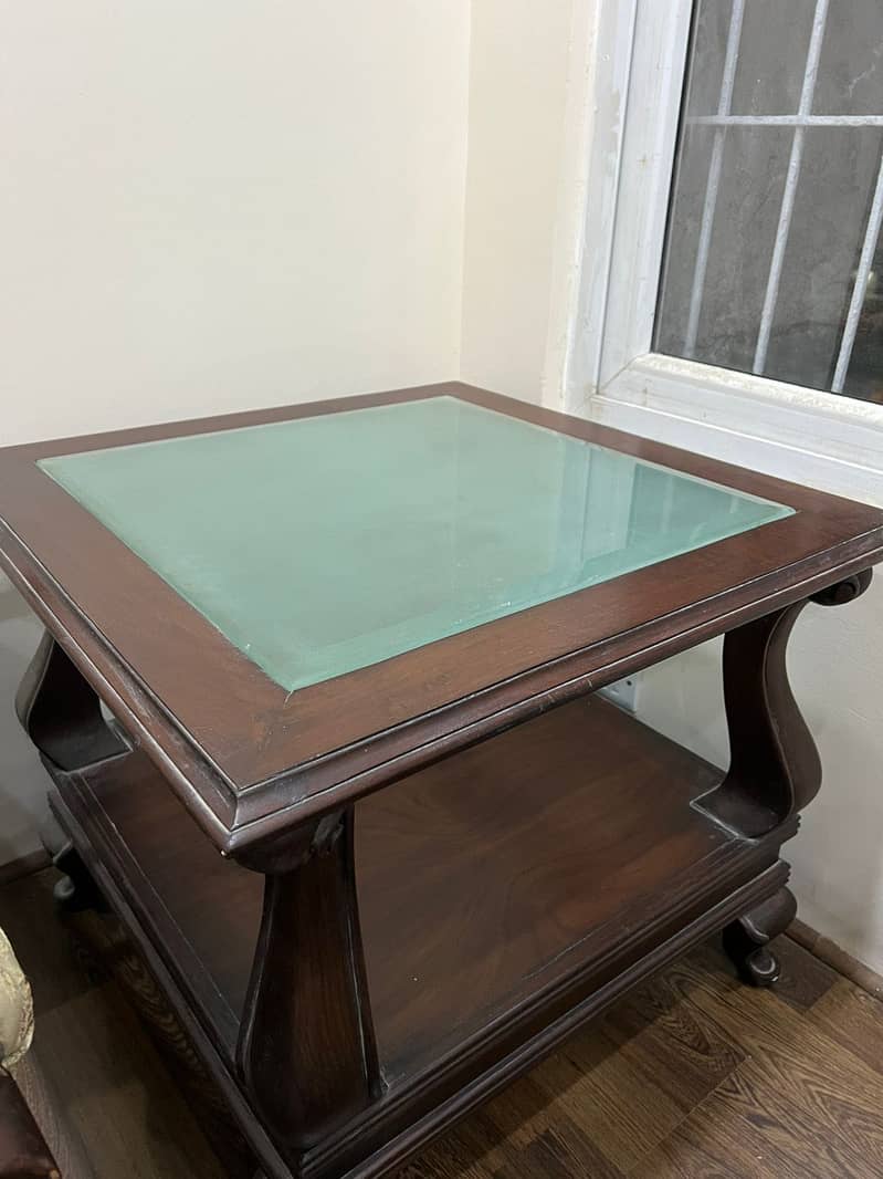 Solid wood coffee table set 1