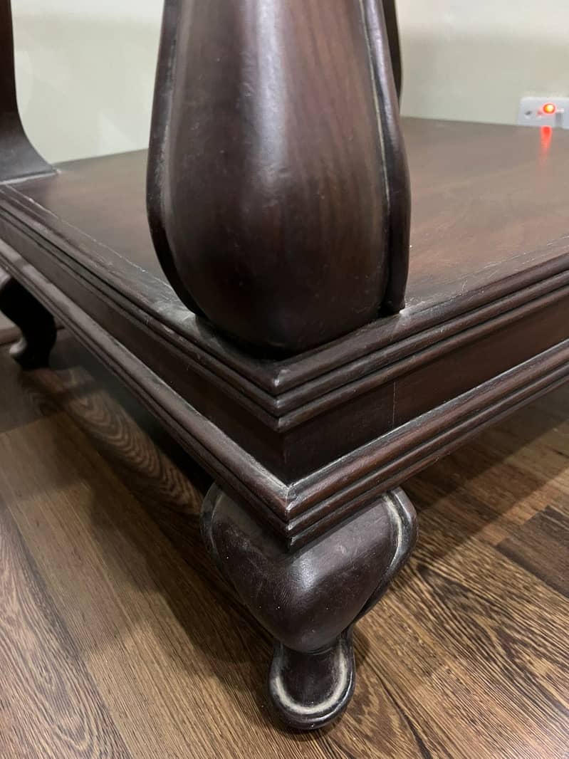 Solid wood coffee table set 3