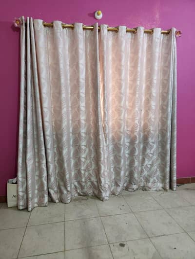 baby pink curtains