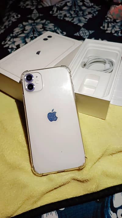 I phone11 pta with box with data cable fresh pice