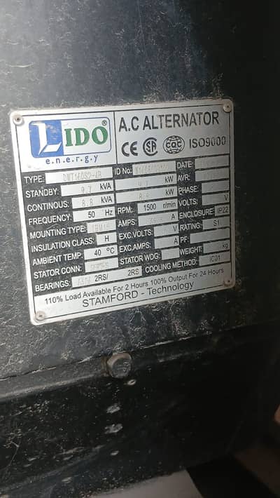 9 KVA Generator like new Condition perfect for home & office