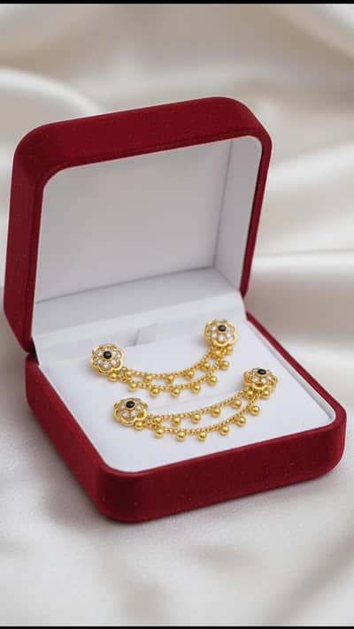  Stunning 925 Silver Gold-Plated Earring Jackets 