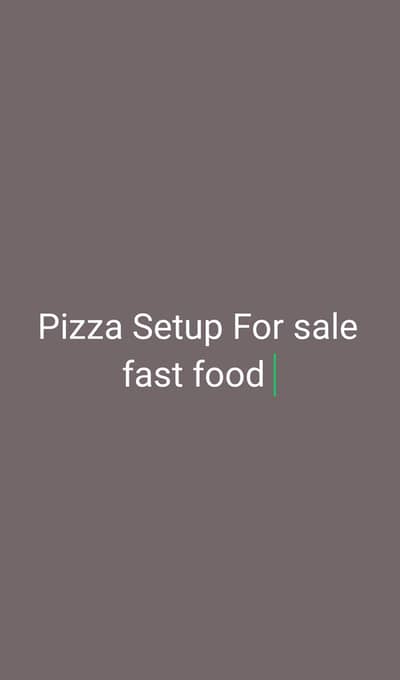 Pizza Setup Samaan fastfood